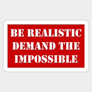 Be Realistic, Demand The Impossible Che Guevara Quote Red Sticker